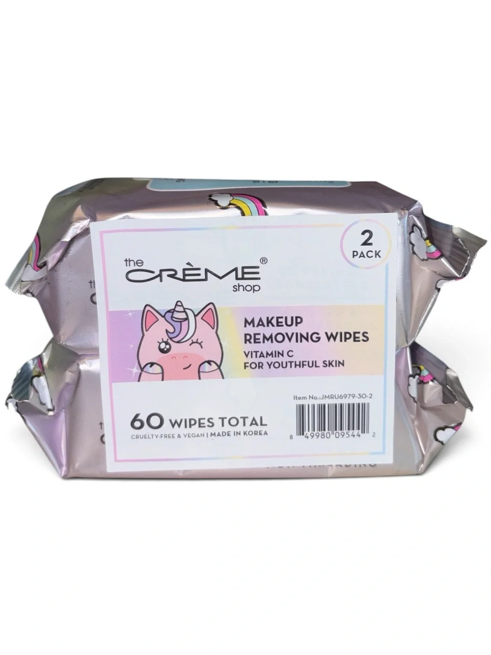The Crème Shop Pink Makeup Removing Wipes - Vitamin C, 60 Count